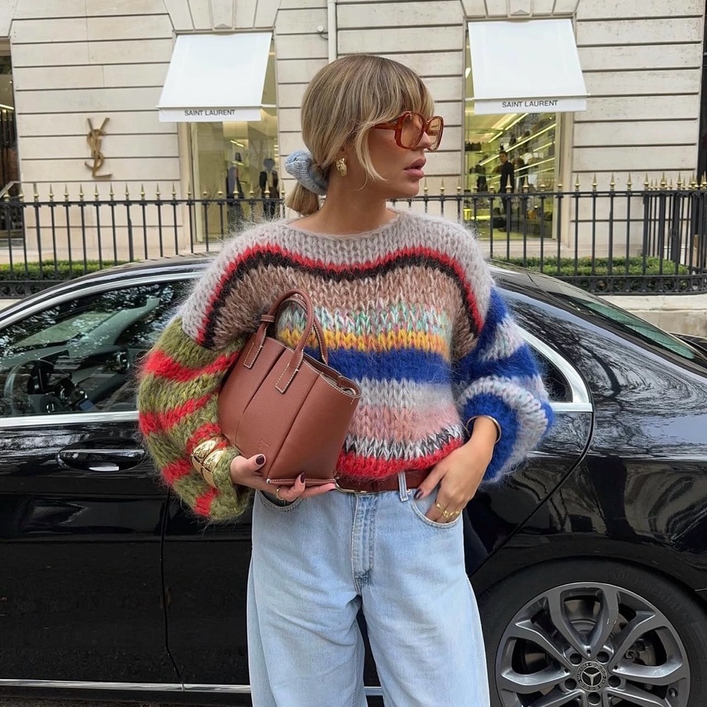 Multicolor Striped Women's Sweater